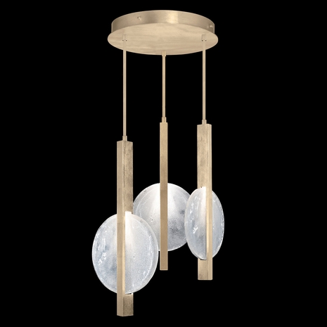 922640-5 Fine Art Lighting Selene 16"W Pendant with Soft Gold/White Glass Finish