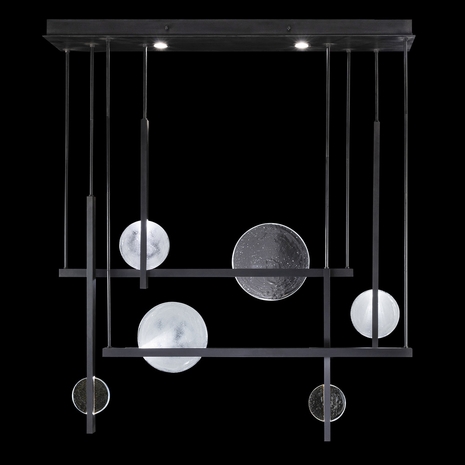 922740-1ST Fine Art Lamps Selene 56.5"W Pendant with Black Finish