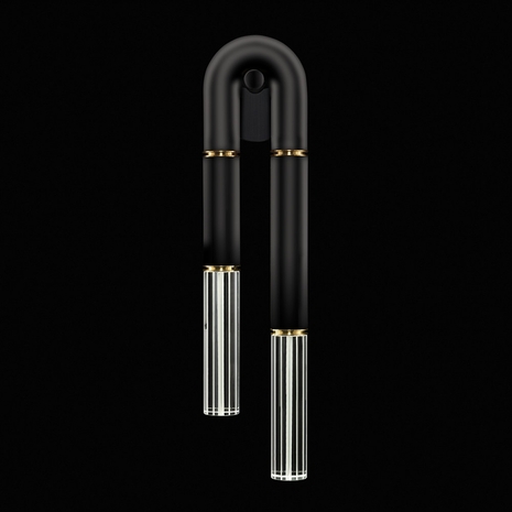 922750-110ST Fine Art Lighting Antonia 28"H RSF Sconce with Black/Brass Finish