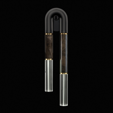 922750-111ST Fine Art Lighting Antonia 28"H RSF Sconce with Black/Brass/Charcoal Finish
