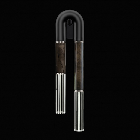 922750-121ST Fine Art Lighting Antonia 28"H RSF Sconce with Black/Nickel/Charcoal Finish