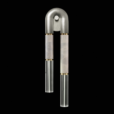 922750-412ST Fine Art Lighting Antonia 28"H RSF Sconce with Silver Leaf/Brass/Smoke Finish
