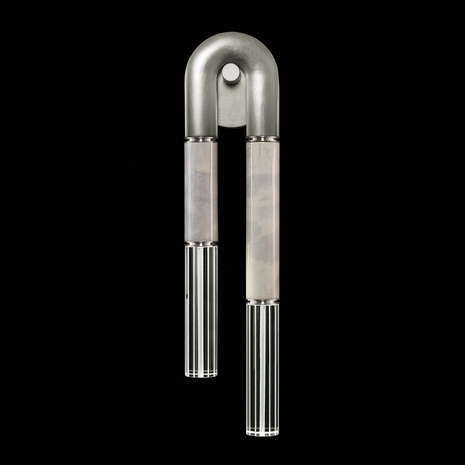 922750-422ST Fine Art Lighting Antonia 28"H RSF Sconce with Silver Leaf/Nickel/Smoke Finish