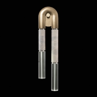 922750-522ST Fine Art Lighting Antonia 28"H RSF Sconce with Soft Gold Leaf/Nickel/Smoke Finish