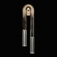 922750-611ST Fine Art Lighting Antonia 28"H RSF Sconce with Ombre Bronze/Brass/Charcoal Finish