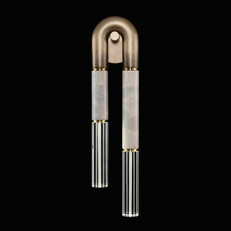 922750-612ST Fine Art Lighting Antonia 28"H RSF Sconce with Ombre Bronze/Brass/Smoke Finish