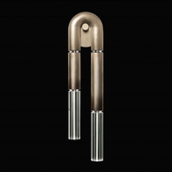 922750-620ST Fine Art Lighting Antonia 28"H RSF Sconce with Ombre Bronze/Nickel Finish