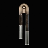 922750-621ST Fine Art Lighting Antonia 28"H RSF Sconce with Ombre Bronze/Nickel/Charcoal Finish