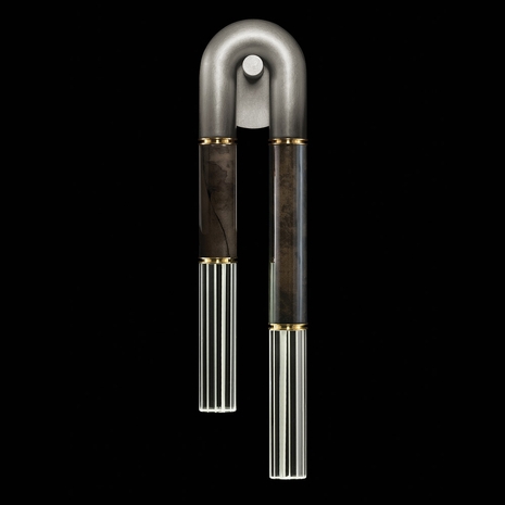 922750-711ST Fine Art Lighting Antonia 28"H RSF Sconce with Ombre Silver/Brass/Charcoal Finish