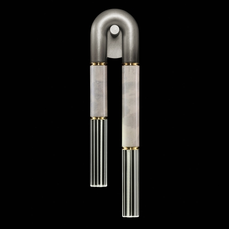 922750-712ST Fine Art Lighting Antonia 28"H RSF Sconce with Ombre Silver/Brass/Smoke Finish