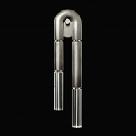 922750-720ST Fine Art Lighting Antonia 28"H RSF Sconce with Ombre Silver/Nickel Finish