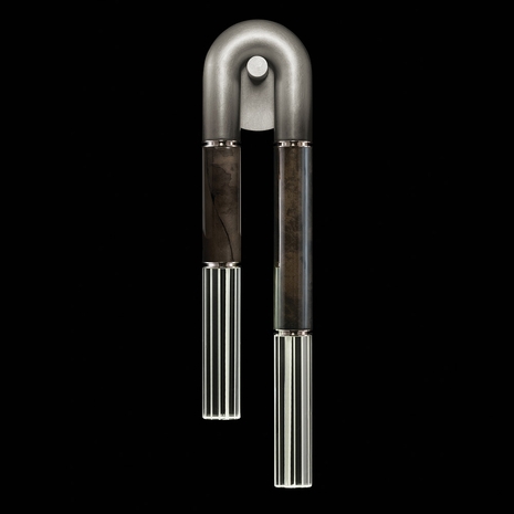 922750-721ST Fine Art Lighting Antonia 28"H RSF Sconce with Ombre Silver/Nickel/Charcoal Finish