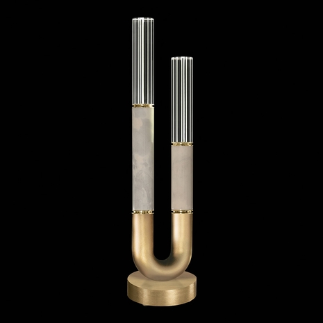 923010-312 Fine Art Lighting Antonia 29.75"H Table Lamp with Gold Leaf/Brass/Smoke Finish