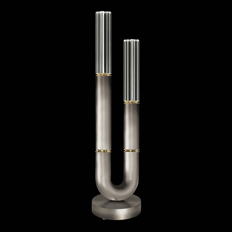 923010-710 Fine Art Lighting Antonia 29.75"H Table Lamp with Ombre Silver/Brass/No Parchment Finish