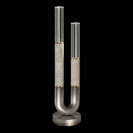 923010-712 Fine Art Lighting Antonia 29.75"H Table Lamp with Ombre Silver/Brass/Smoke Finish