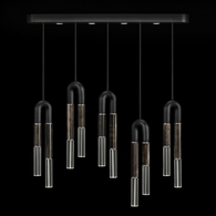 923140-121 Fine Art Lighting Antonia 51.5"W Linear Pendant with Black/Nickel/Charcoal Finish