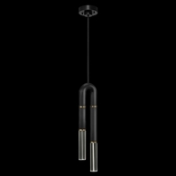 923340-110 Fine Art Lighting Antonia 7"W Round Pendant with Black/Brass/No Parchment Finish
