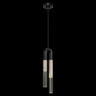 923340-112 Fine Art Lighting Antonia 7"W Round Pendant with Black/Brass/Smoke Finish