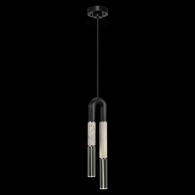 923340-122 Fine Art Lighting Antonia 7"W Round Pendant with Black/Nickel/Smoke Finish