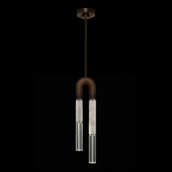 923340-222 Fine Art Lighting Antonia 7"W Round Pendant with Bronze/Nickel/Smoke Finish