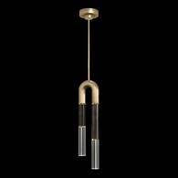 923340-311 Fine Art Lighting Antonia 7"W Round Pendant with Gold Leaf/Brass/Charcoal Finish