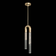923340-322 Fine Art Lighting Antonia 7"W Round Pendant with Gold Leaf/Nickel/Smoke Finish