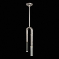 923340-410 Fine Art Lighting Antonia 7"W Round Pendant with Silver Leaf/Brass/No Parchment Finish