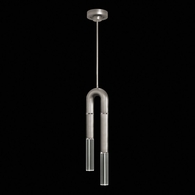 923340-420 Fine Art Lighting Antonia 7"W Round Pendant with Silver Leaf/Nickel/No Parchment Finish