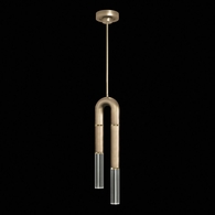923340-510 Fine Art Lighting Antonia 7"W Round Pendant with Soft Gold Leaf/Brass/No Parchment Finish
