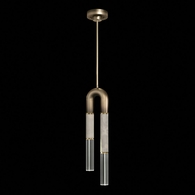 923340-612 Fine Art Lighting Antonia 7"W Round Pendant with Ombre Bronze/Brass/Smoke Finish