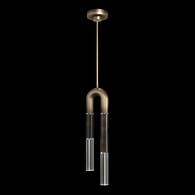 923340-621 Fine Art Lighting Antonia 7"W Round Pendant with Ombre Bronze/Nickel/Charcoal Finish