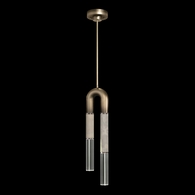 923340-622 Fine Art Lighting Antonia 7"W Round Pendant with Ombre Bronze/Nickel/Smoke Finish