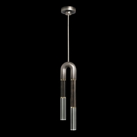 923340-711 Fine Art Lighting Antonia 7"W Round Pendant with Ombre Silver/Brass/Charcoal Finish