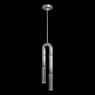 923340-720 Fine Art Lighting Antonia 7"W Round Pendant with Ombre Silver/Nickel/No Parchment Finish