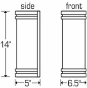 9236 Ultralights Lighting Classics 14-Inch Wall Sconce