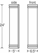 9236L24 Ultralights Lighting Classics 24-Inch Wall Sconce