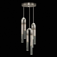 923840-712 Fine Art Lighting Antonia 16"W Round Pendant with Ombre Silver/Brass/Smoke Finish