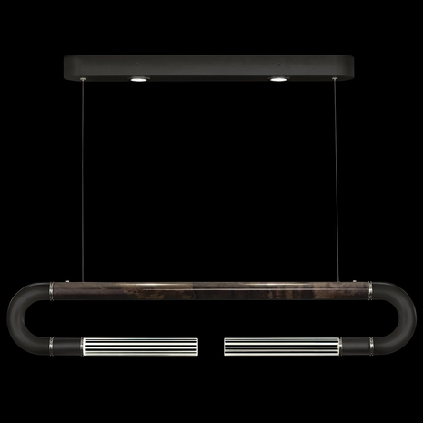 924140-121 Fine Art Lighting Antonia 52"W Linear Pendant with Black/Nickel/Charcoal Finish