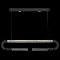 924140-122 Fine Art Lighting Antonia 52"W Linear Pendant with Black/Nickel/Smoke Finish