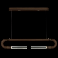 924140-210 Fine Art Lighting Antonia 52"W Linear Pendant with Bronze/Brass/No Parchment Finish