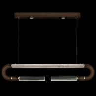 924140-212 Fine Art Lighting Antonia 52"W Linear Pendant with Bronze/Brass/Smoke Finish