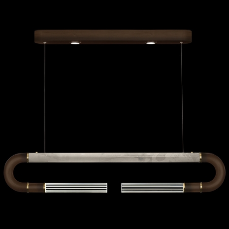 924140-212 Fine Art Lighting Antonia 52"W Linear Pendant with Bronze/Brass/Smoke Finish