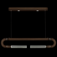 924140-220 Fine Art Lighting Antonia 52"W Linear Pendant with Bronze/Nickel/No Parchment Finish
