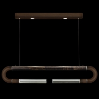 924140-221 Fine Art Lighting Antonia 52"W Linear Pendant with Bronze/Nickel/Charcoal Finish