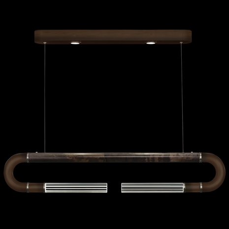 924140-221 Fine Art Lighting Antonia 52"W Linear Pendant with Bronze/Nickel/Charcoal Finish