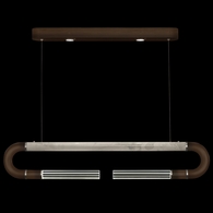 924140-222 Fine Art Lighting Antonia 52"W Linear Pendant with Bronze/Nickel/Smoke Finish