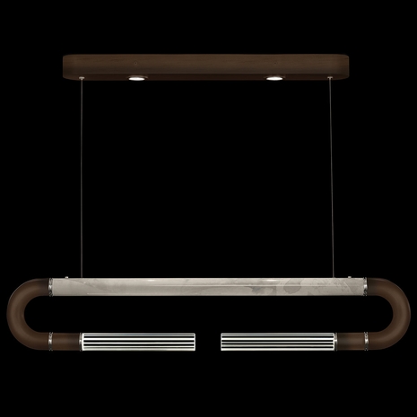 924140-222 Fine Art Lighting Antonia 52"W Linear Pendant with Bronze/Nickel/Smoke Finish