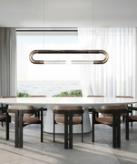 924140-611 Fine Art Lighting Antonia 52"W Linear Pendant with Ombre Bronze/Brass/Charcoal Finish