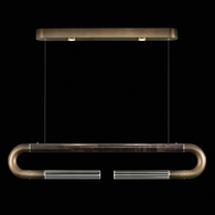 924140-621 Fine Art Lighting Antonia 52"W Linear Pendant with Ombre Bronze/Nickel/Charcoal Finish