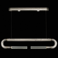924140-712 Fine Art Lighting Antonia 52"W Linear Pendant with Ombre Silver/Brass/Smoke Finish